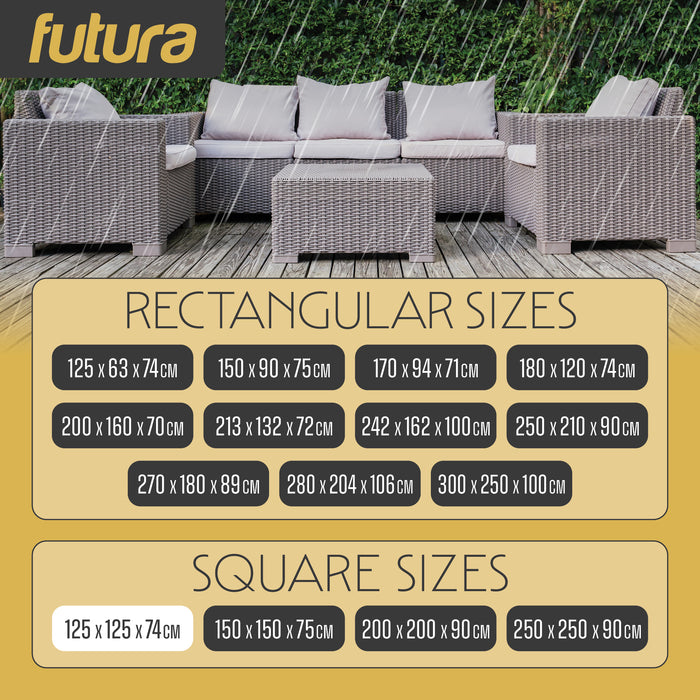 Futura Futura Garden Furniture Cover Outdoors | Waterproof Square 125cm Cover