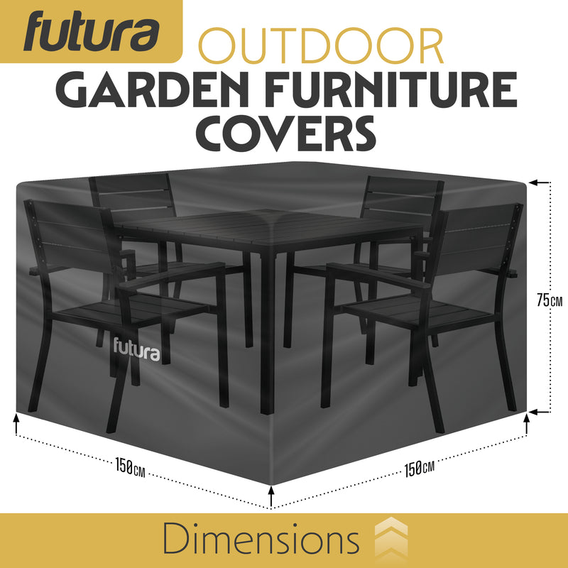 Futura Futura Garden Furniture Cover Outdoors | Waterproof Square 150cm Cover