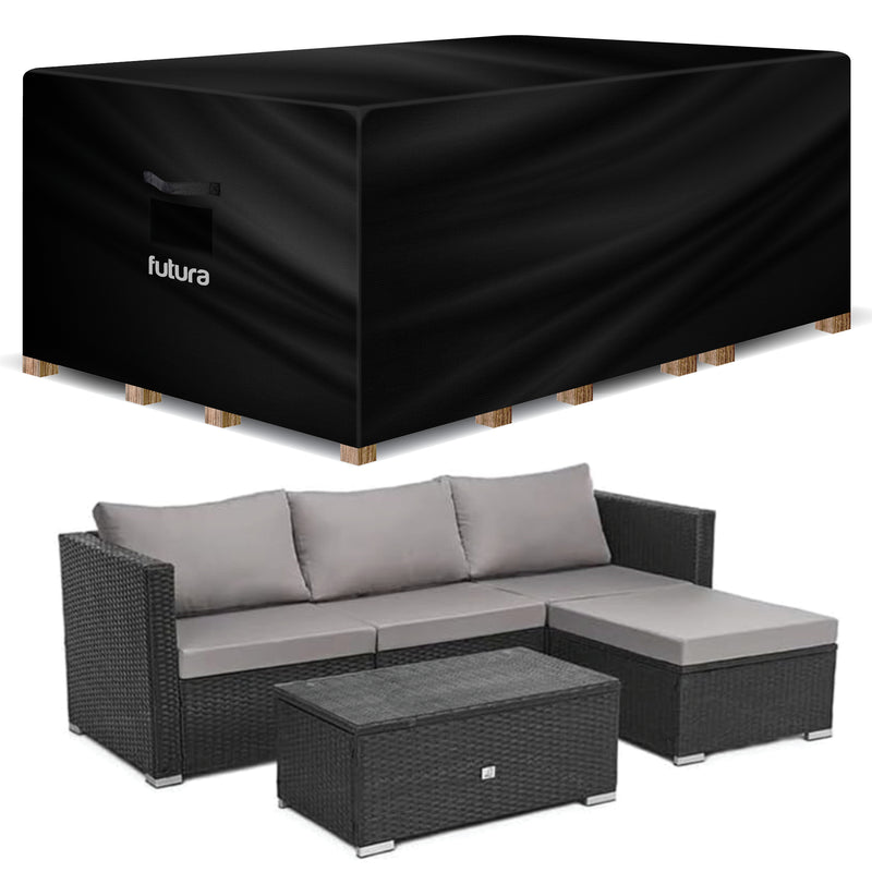 Futura Direct Futura Garden Furniture Cover Weatherproof 180 x 120 x 74cm Rectangular Heavy Duty Rip Resistant Oxford Fabric