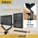 Futura Futura Gas Dual Monitor Stand | 13–32” Computer Desk Screens Monitor Arm