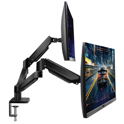 Futura Futura Gas Dual Monitor Stand | 13–32” Computer Desk Screens Monitor Arm