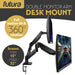 Futura Futura Gas Dual Monitor Stand | 13–32” Computer Desk Screens Monitor Arm