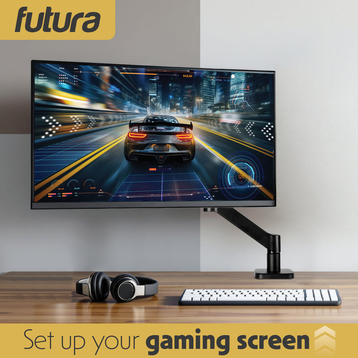Futura Futura Gas Monitor Stand | 13–32” Computer Desk Screen Single Monitor Arm