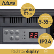 Futura Futura Grey 1000W Electric Panel Heater | Wall & Floor Installation