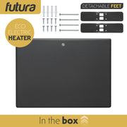 Futura Futura Grey 1000W Electric Panel Heater | Wall & Floor Installation