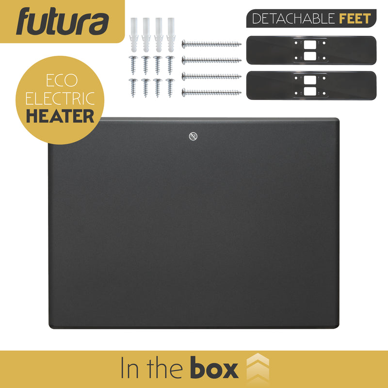 Futura Futura Grey 1000W Electric Panel Heater | Wall & Floor Installation