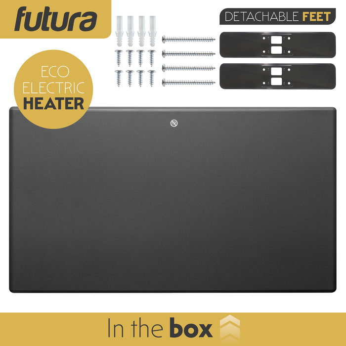 Futura Futura Grey 1500W Electric Panel Heater | Wall & Floor Installation