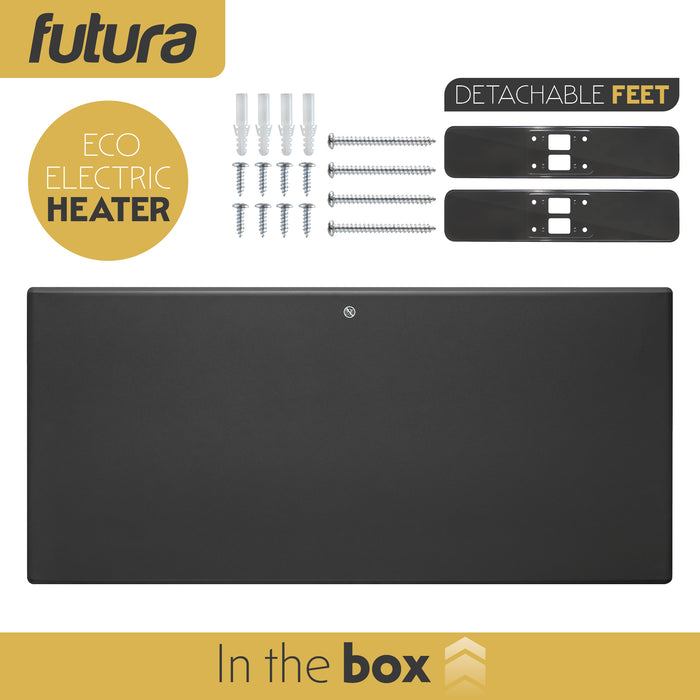 Futura Futura Grey 2000W Electric Panel Heater | Wall & Floor Installation