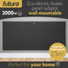 Futura Futura Grey 2000W Electric Panel Heater | Wall & Floor Installation