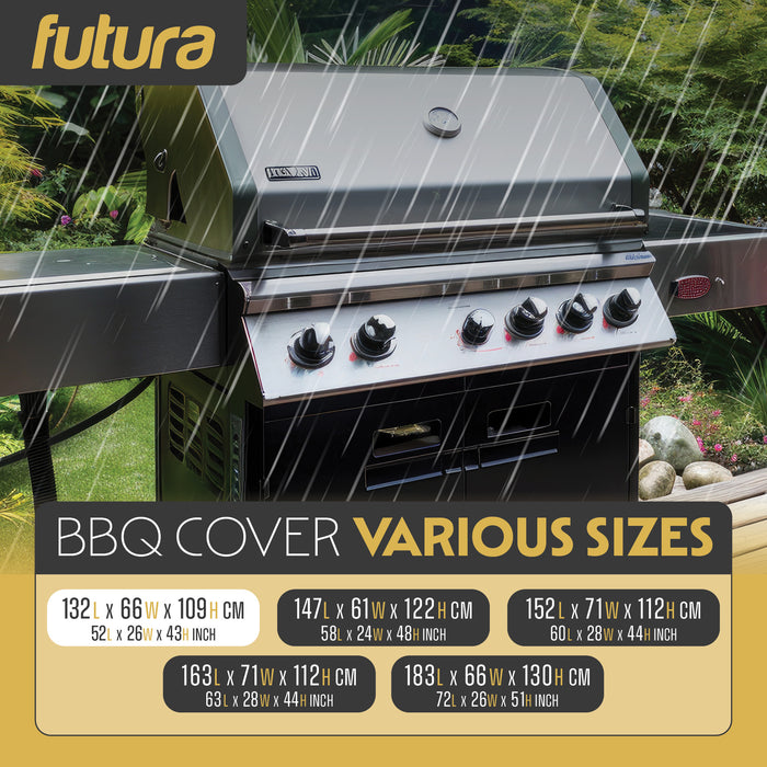 Futura Futura Large BBQ Cover | Waterproof Heavy Duty Barbecue Cover 132cm