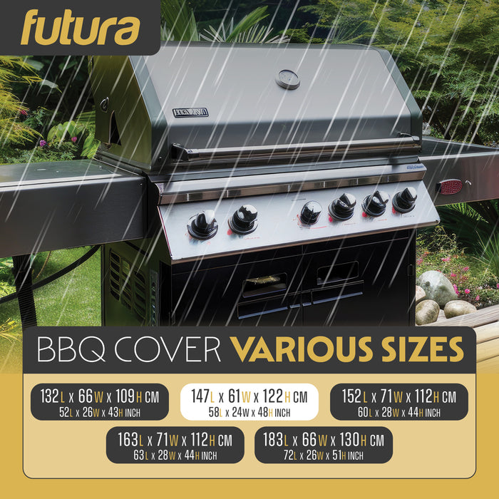 Futura Futura Large BBQ Cover | Waterproof Heavy Duty Barbecue Cover 147cm