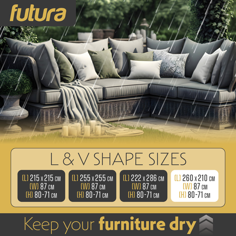 Futura Futura Lawn Furniture Outdoor Covers | L Shaped Garden Covers 260cm