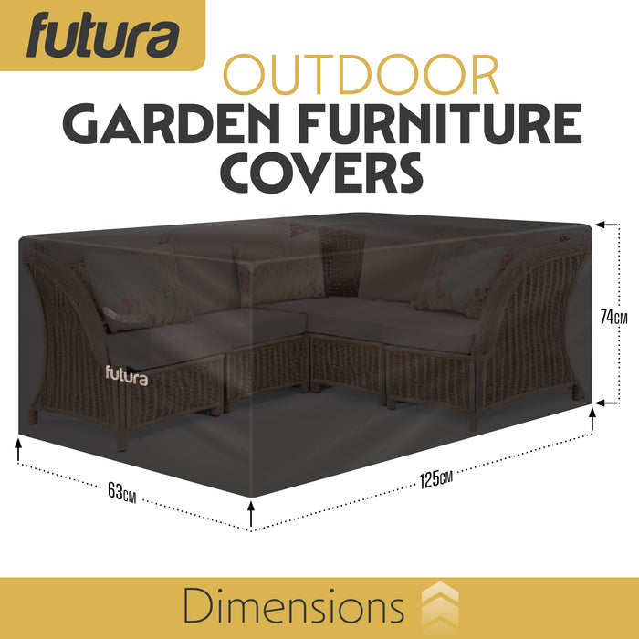 Futura Futura Lawn Furniture Outdoor Covers | Rectangular Garden Covers 125cm