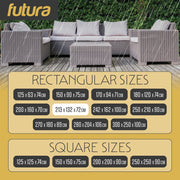Futura Futura Lawn Furniture Outdoor Covers | Rectangular Garden Covers 213cm