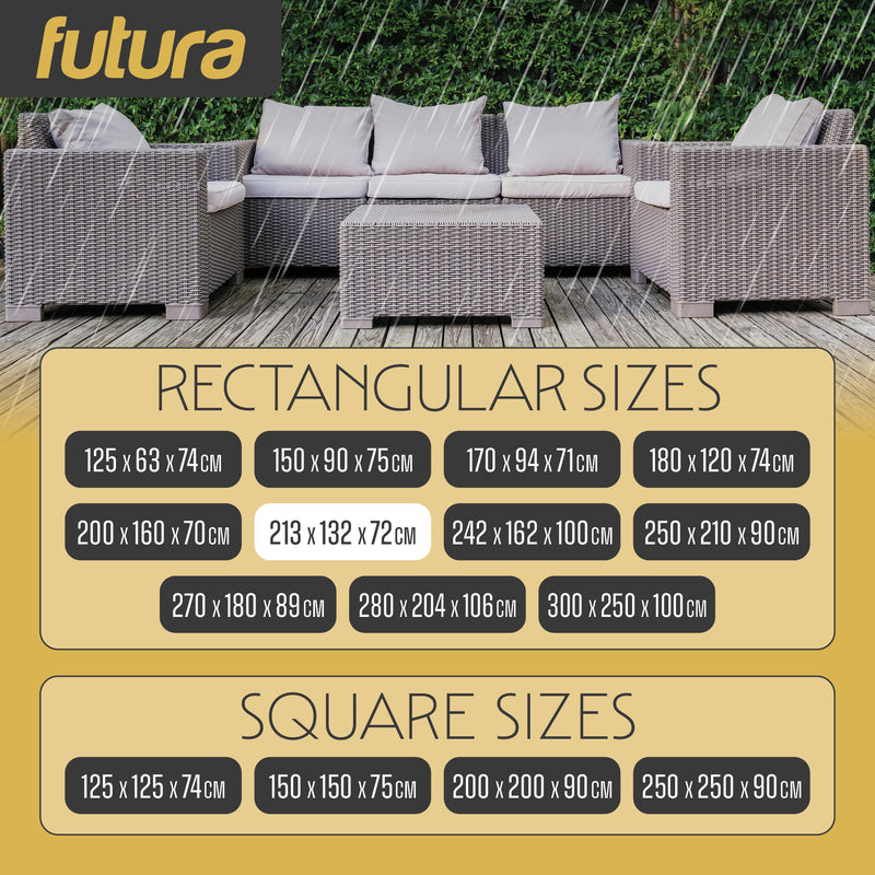 Futura Futura Lawn Furniture Outdoor Covers | Rectangular Garden Covers 213cm