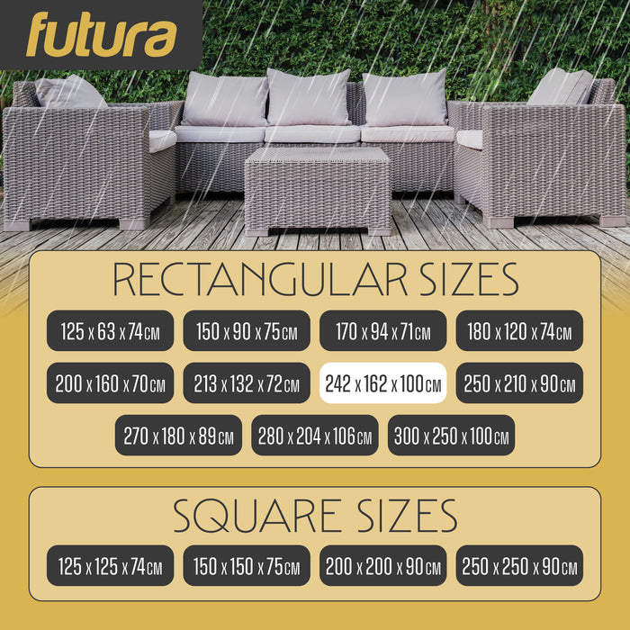 Futura Futura Lawn Furniture Outdoor Covers | Rectangular Garden Covers 242cm
