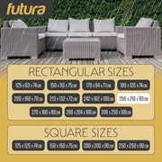 Futura Futura Lawn Furniture Outdoor Covers | Rectangular Garden Covers 250cm