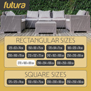 Futura Futura Lawn Furniture Outdoor Covers | Rectangular Garden Covers 270cm