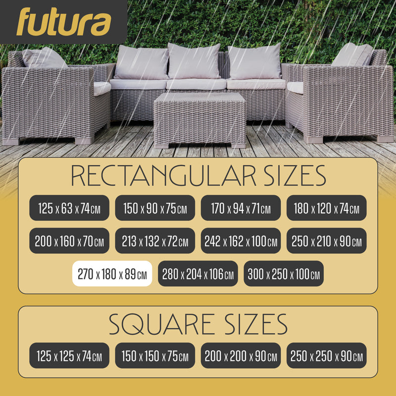 Futura Futura Lawn Furniture Outdoor Covers | Rectangular Garden Covers 270cm