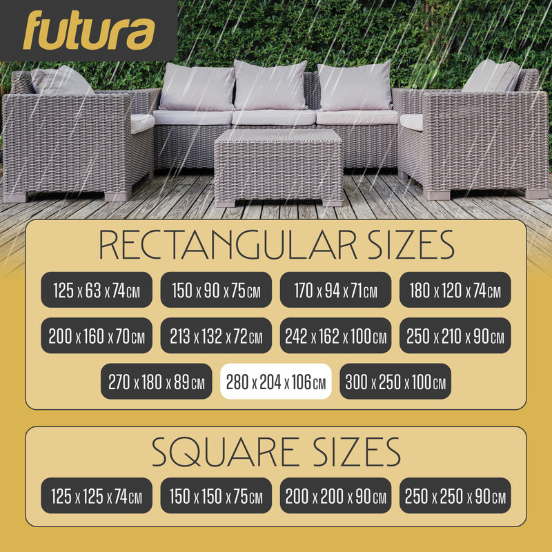 Futura Futura Lawn Furniture Outdoor Covers | Rectangular Garden Covers 280cm