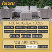 Futura Futura Lawn Furniture Outdoor Covers | Square Garden Covers 200cm