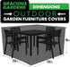 Futura Futura Lawn Furniture Outdoor Covers | Square Garden Covers 250cm