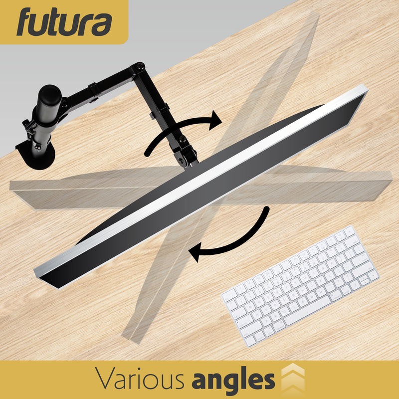 Futura Futura Monitor Stand | Adjustable Computer Desk Screen Single Monitor Arm