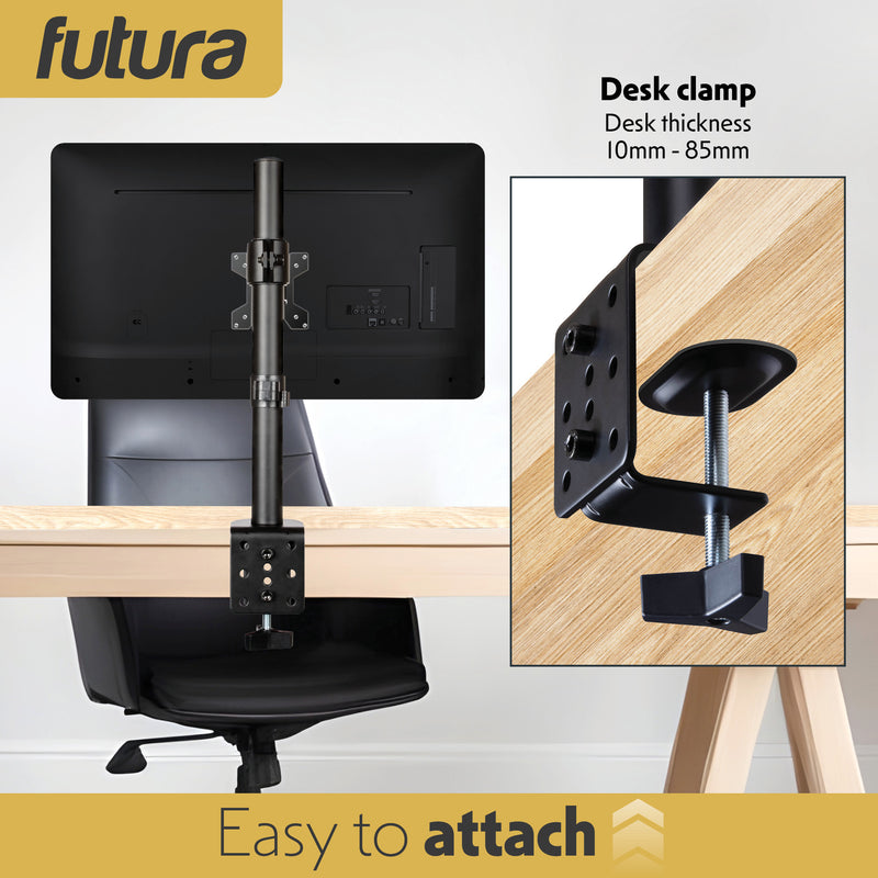 Futura Futura Monitor Stand | Adjustable Computer Desk Screen Single Monitor Arm