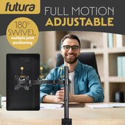 Futura Futura Monitor Stand | Adjustable Computer Desk Screen Single Monitor Arm