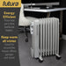 Futura Futura Oil Filled Radiator | 2000W Portable Electric Heater Grey