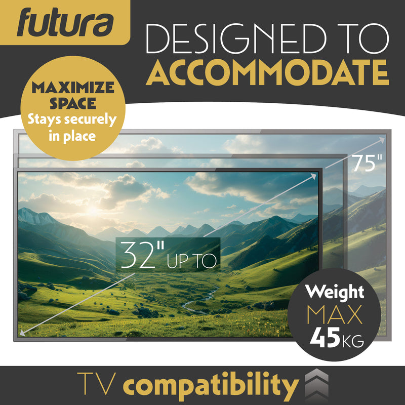 Futura Futura TV Bracket 32-75 Inch | Full Motion Television Wall Mount