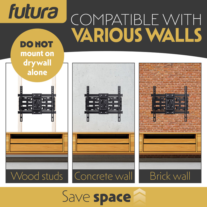 Futura Futura TV Bracket 32-75 Inch | Full Motion Television Wall Mount