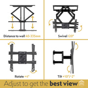 Futura Futura TV Bracket 32-75 Inch | Full Motion Television Wall Mount