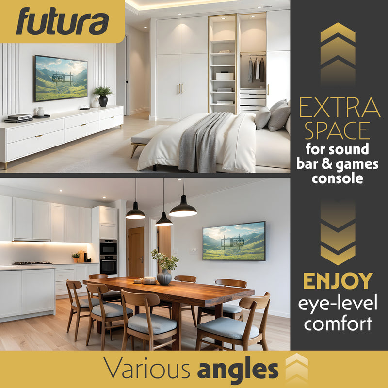 Futura Futura TV Bracket 32-80 Inch | Full Motion Television Wall Mount