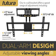 Futura Futura TV Bracket 32-80 Inch | Full Motion Television Wall Mount