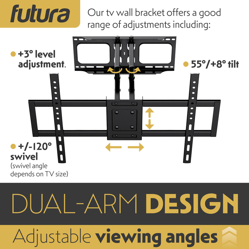 Futura Futura TV Bracket 32-80 Inch | Full Motion Television Wall Mount