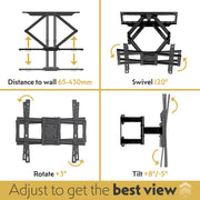 Futura Futura TV Bracket 32-80 Inch | Full Motion Television Wall Mount