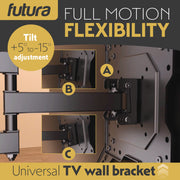 Futura Futura TV Wall Bracket | Full Motion 26–60 Inch Television Mount
