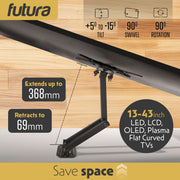 Futura Futura TV Wall Mount up to 43 Inch Adjustable Bracket