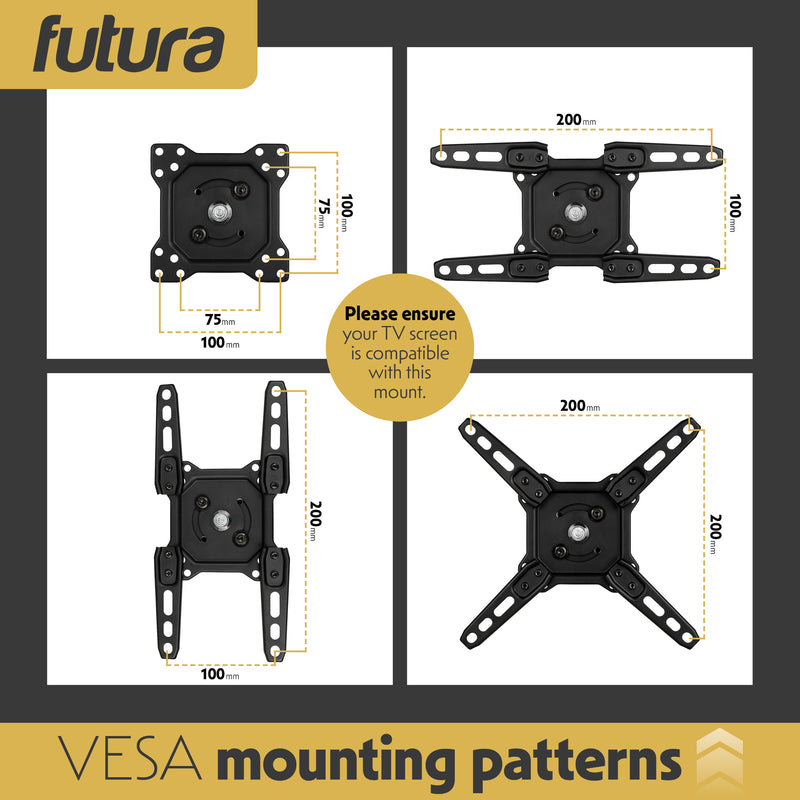 Futura Futura TV Wall Mount up to 43 Inch Adjustable Bracket