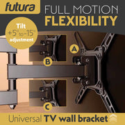 Futura Futura TV Wall Mount up to 43 Inch Adjustable Bracket
