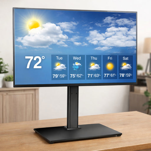 Futura Futura Universal TV Stand | 24–60 Inch Black Television Table Stand