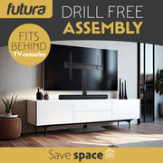 Futura Futura Universal TV Stand 30-75 inch | Black Television Floor Stand