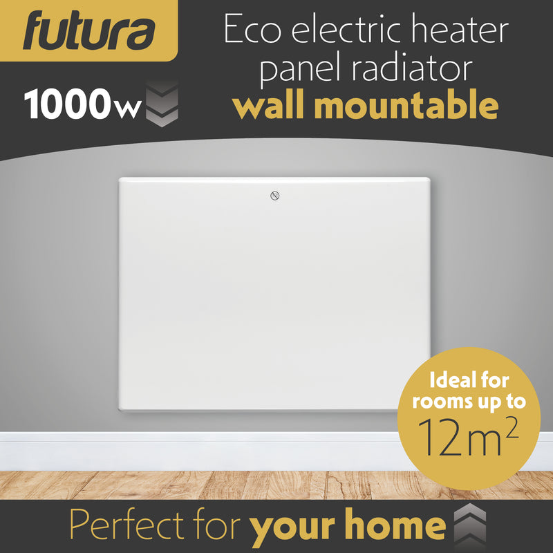 Futura Futura Wall Mounted Electric Heater 1000W | Floor Standing Bathroom Heater