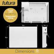 Futura Futura Wall Mounted Electric Heater 1000W | Floor Standing Bathroom Heater