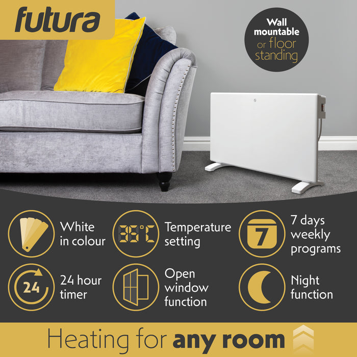 Futura Futura Wall Mounted Electric Heater 1500W | Floor Standing Bathroom Heater