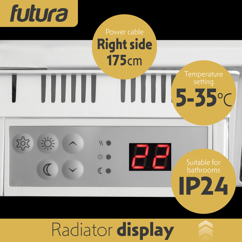 Futura Futura Wall Mounted Electric Heater 1500W | Floor Standing Bathroom Heater