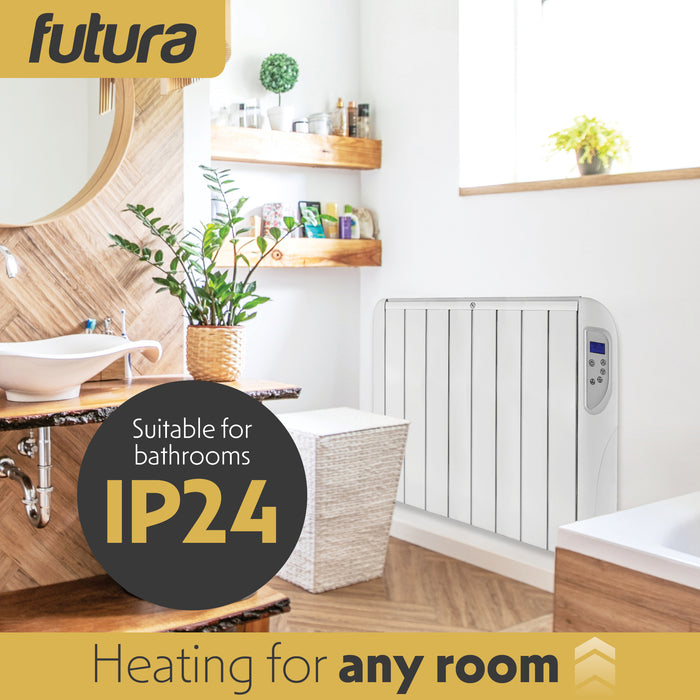 Futura Futura Wall Mounted Electric Heater | 2000W Bathroom Safe Panel Heater