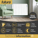 Futura Futura Wall Mounted Electric Heater | 2000W Bathroom Safe Panel Heater