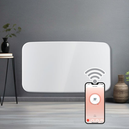 Futura Futura WIFI Electric Wall Panel Heater 2000W | Curved White Radiator
